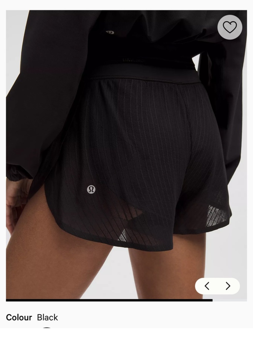 lululemon athletica Black Athletic Shorts